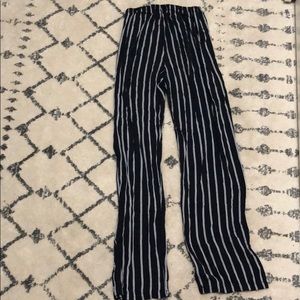 Navy and white stripped pants